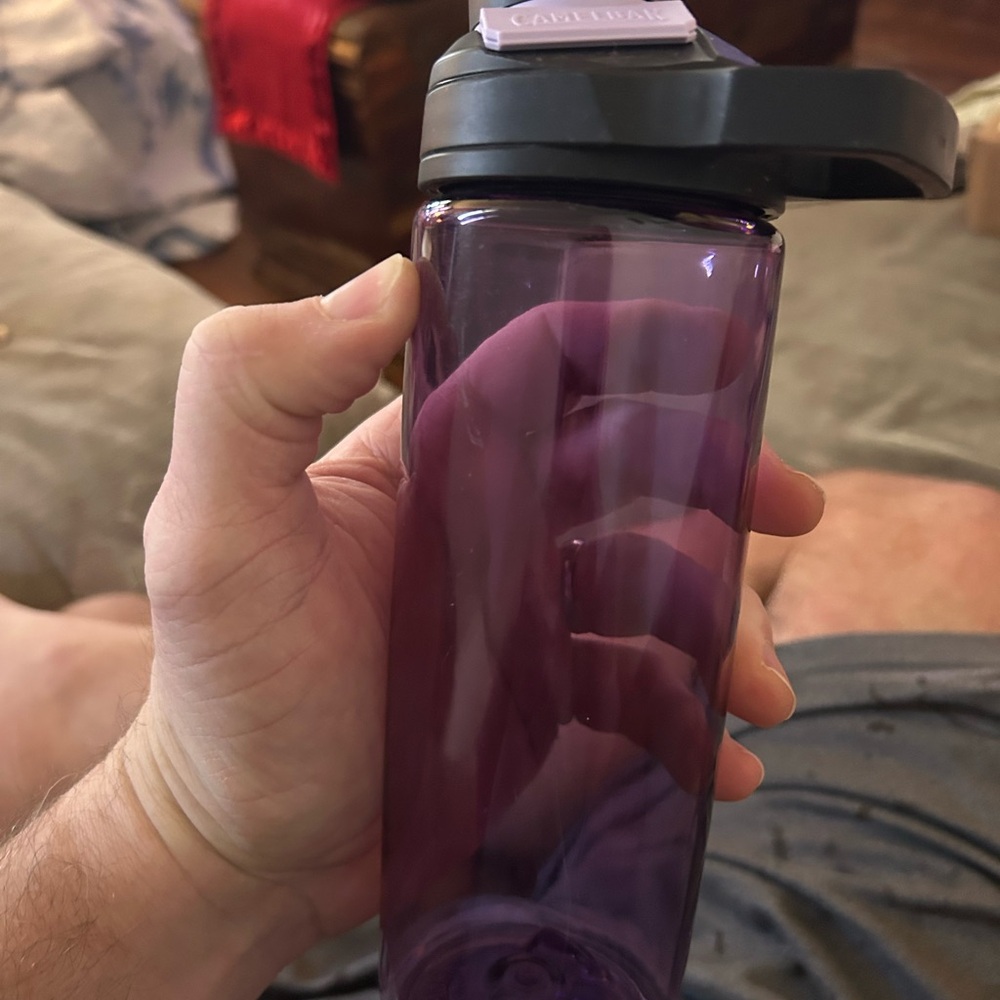 Purple Water Bottle with Flip Lid Camelbak 600ml